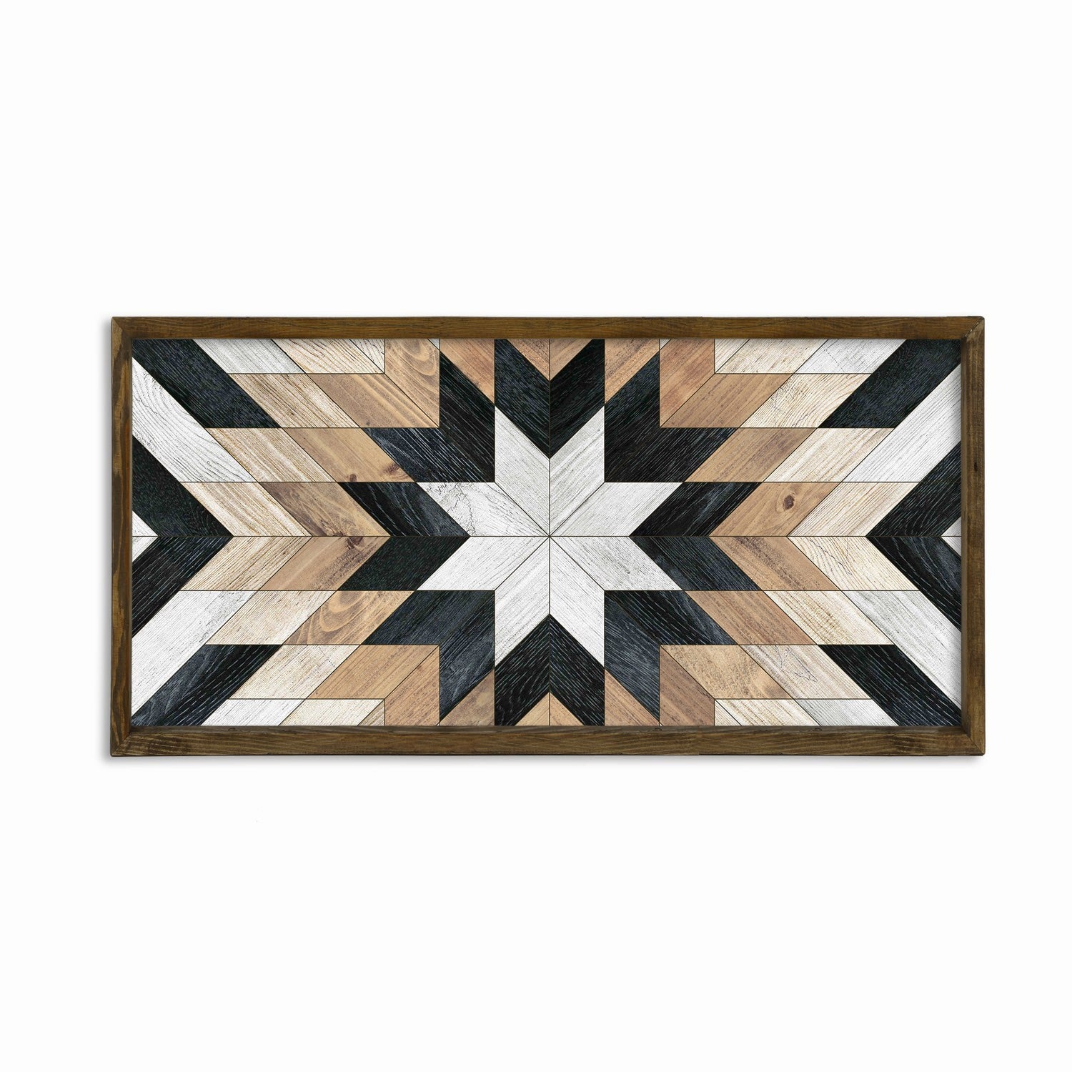 Quadro decorativo emoldurado – 120 x 60 cm – madeira de pinho – MDF