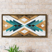 Quadro decorativo emoldurado – 120 x 60 cm – madeira de pinho – MDF