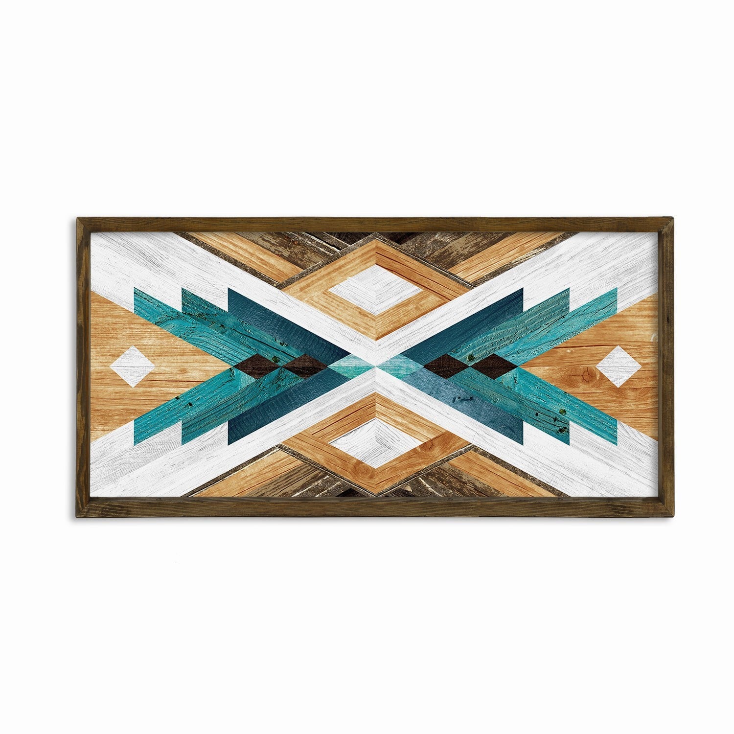 Quadro decorativo emoldurado – 120 x 60 cm – madeira de pinho – MDF