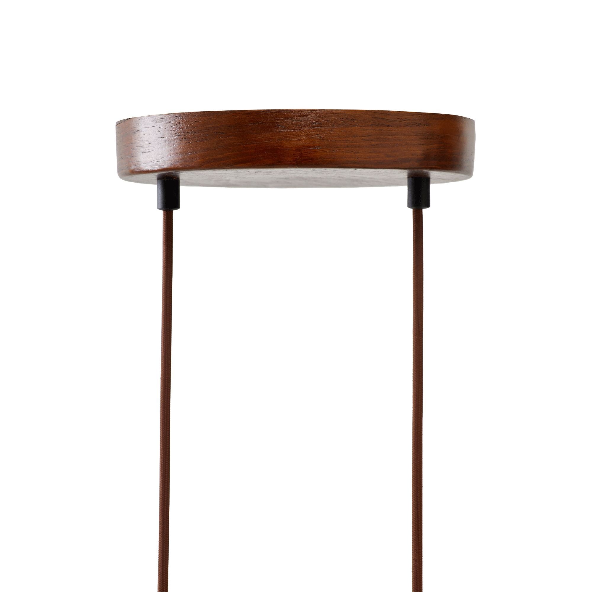 Candeeiro de Teto - 23 - 153 cm - Bege e Nogueira - Folha de Madeira e Metal