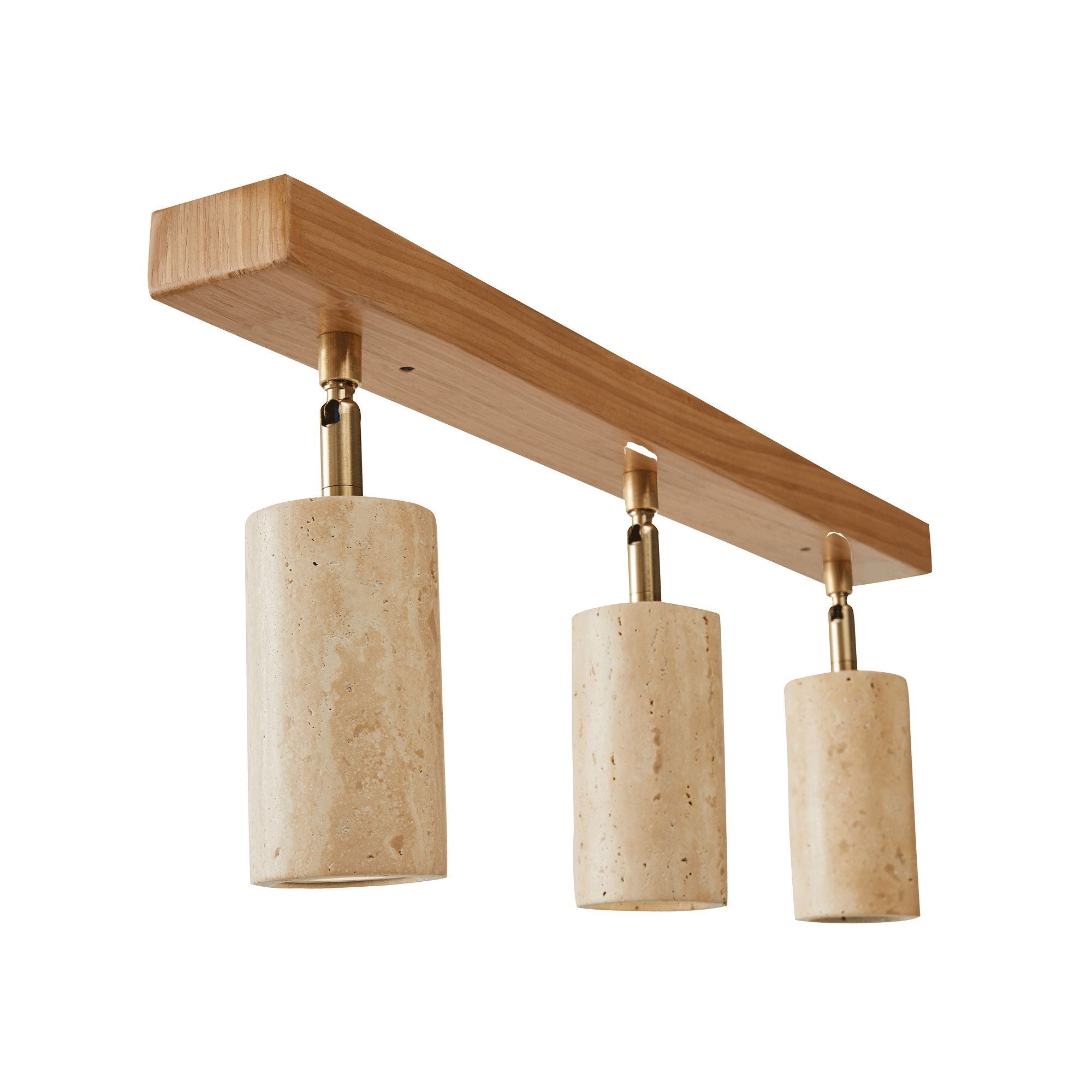 Candeeiro de Teto – 22 cm – Bege e Carvalho – Folheado de Madeira e Metal