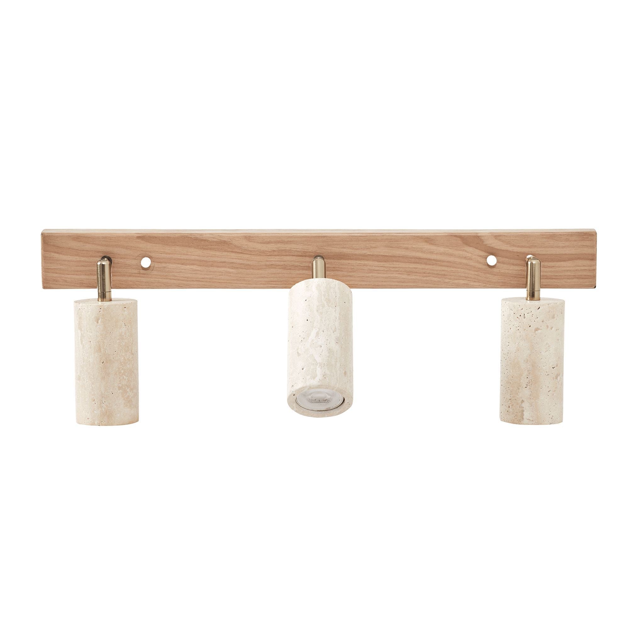 Candeeiro de Teto – 22 cm – Bege e Carvalho – Folheado de Madeira e Metal