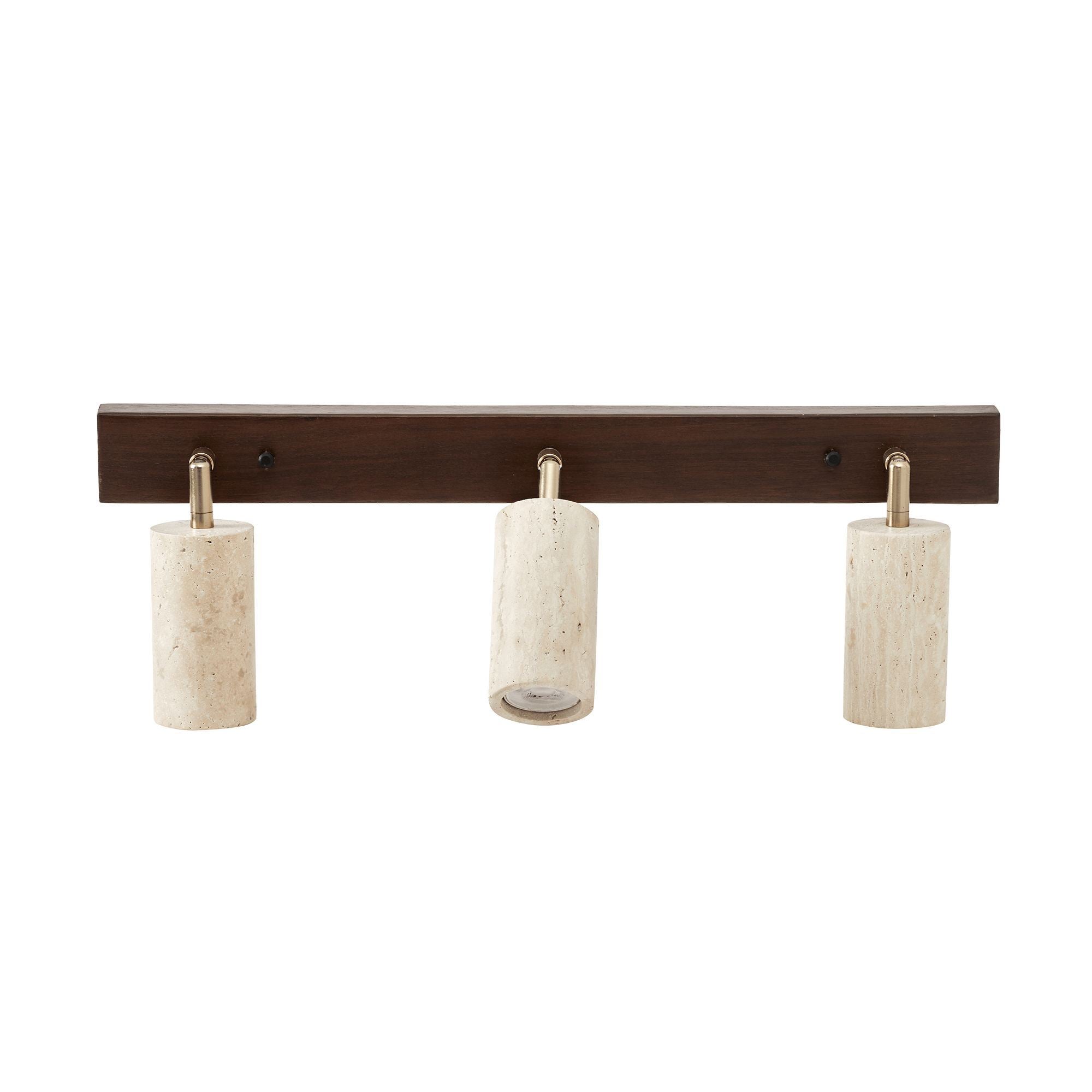 Candeeiro de Teto – 22 cm – Bege e Noz – Folha de Madeira e Metal