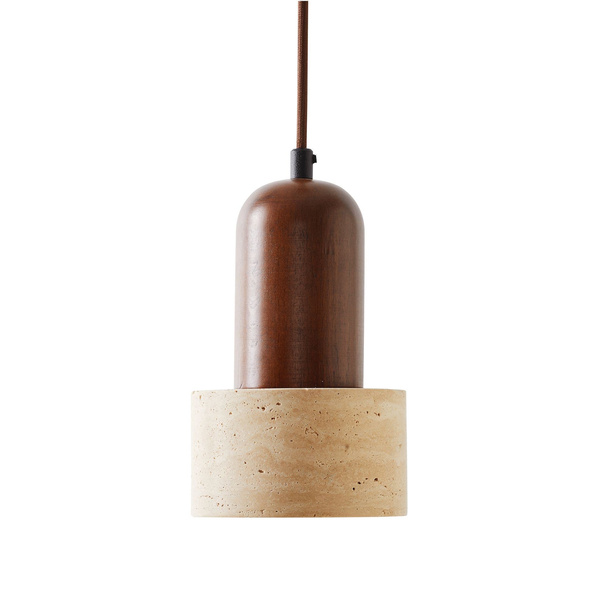 Candeeiro de Teto – 24 a 154 cm – Bege – Madeira