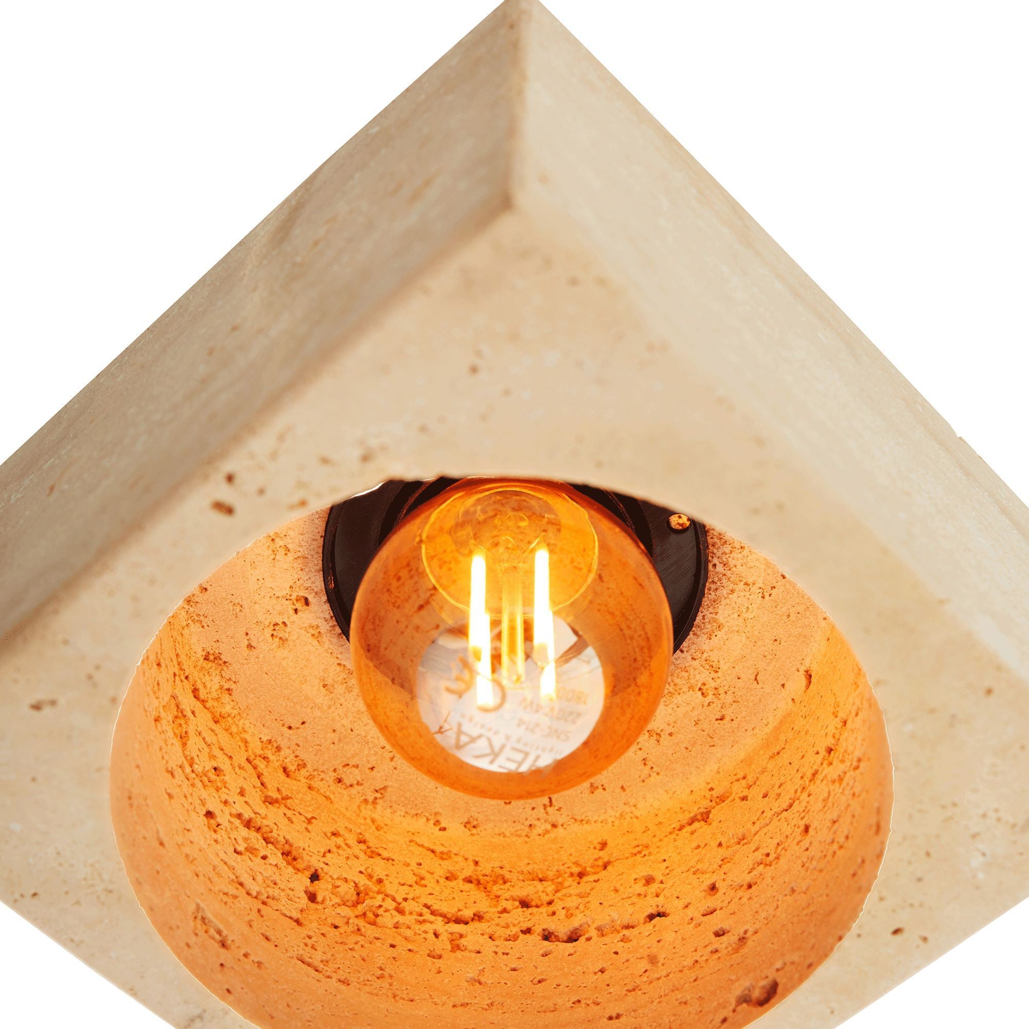 Candeeiro de Teto – 24 - 154 cm – Bege e Nogueira – Madeira