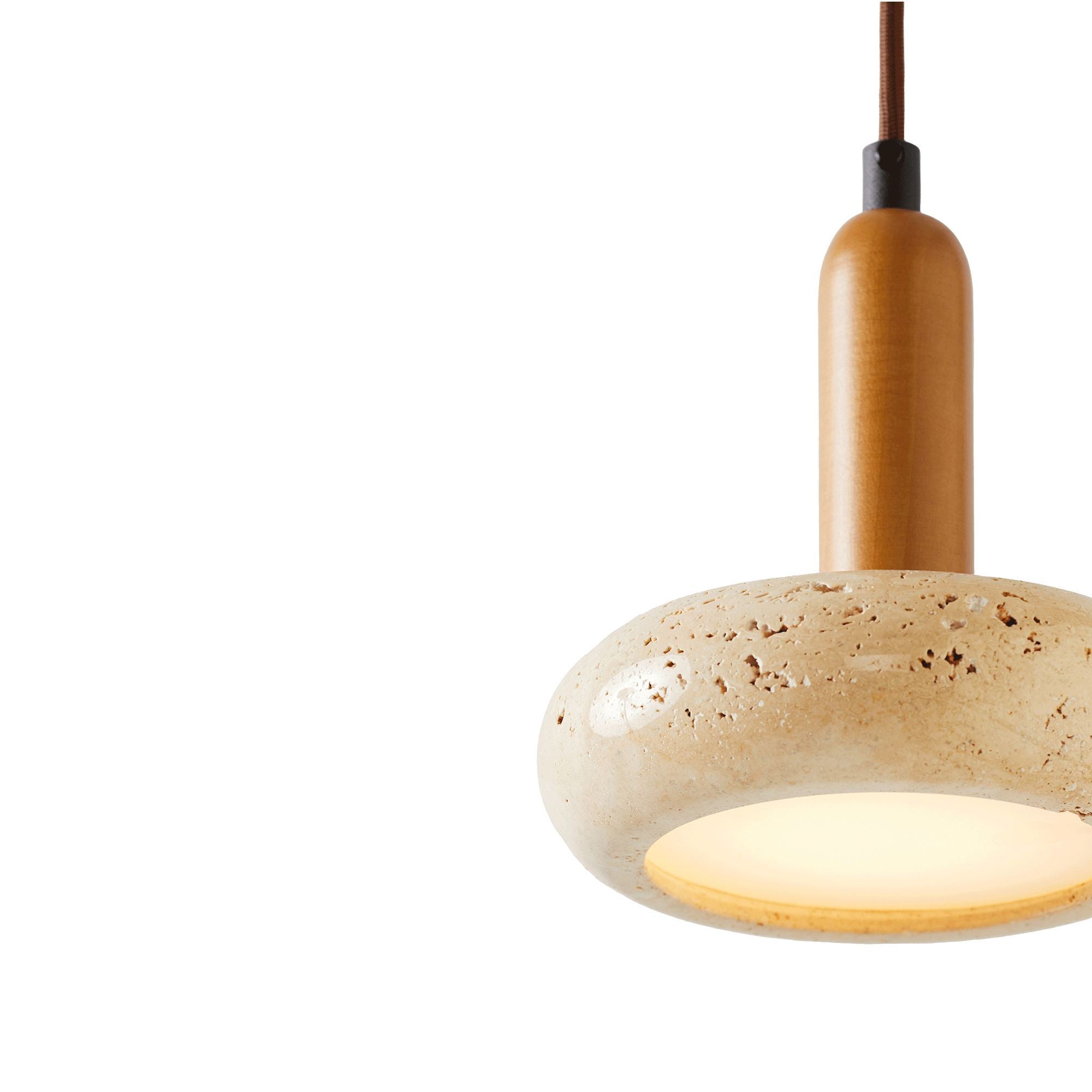 Candeeiro de Teto – 22-152 cm – Bege – Madeira