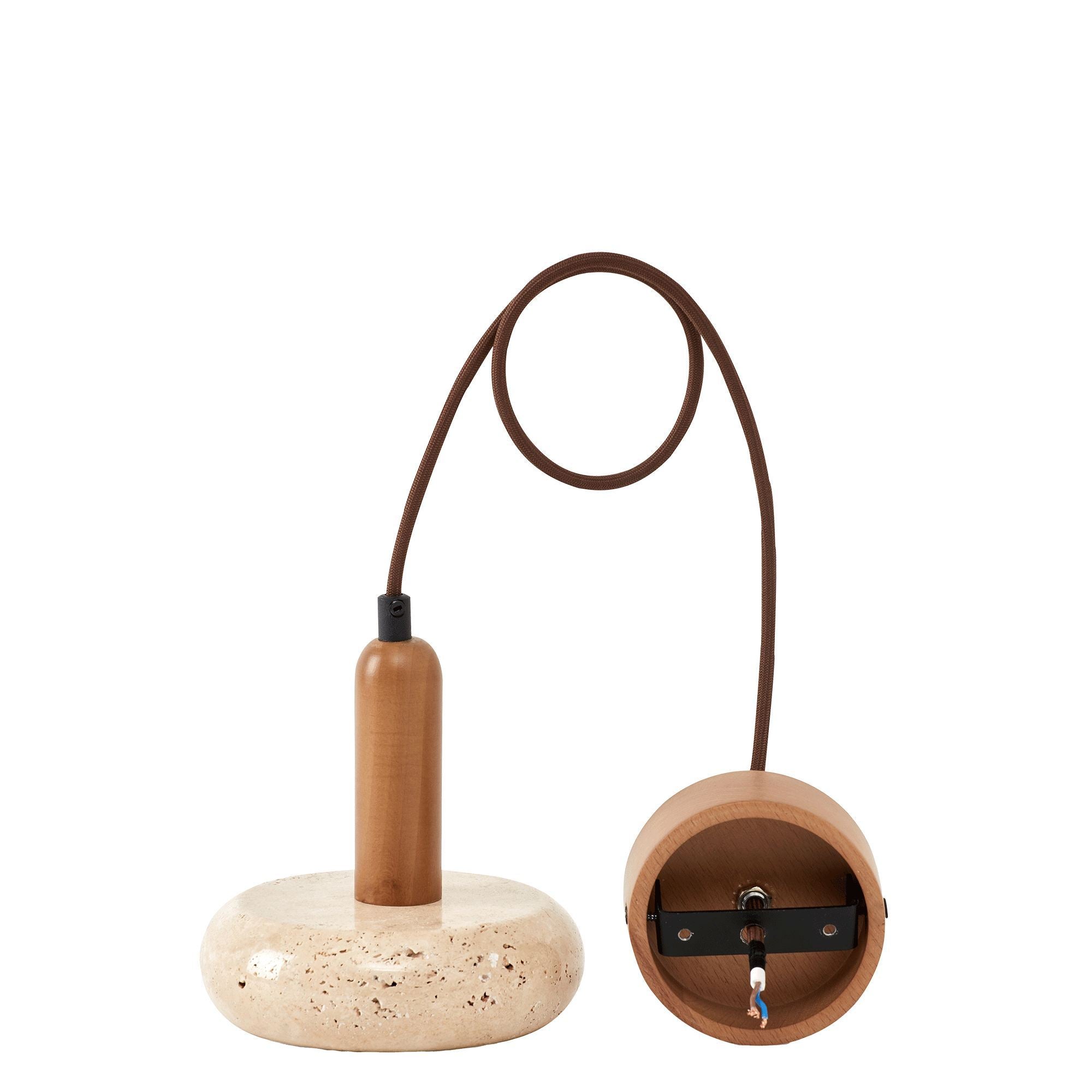 Candeeiro de Teto – 22-152 cm – Bege – Madeira