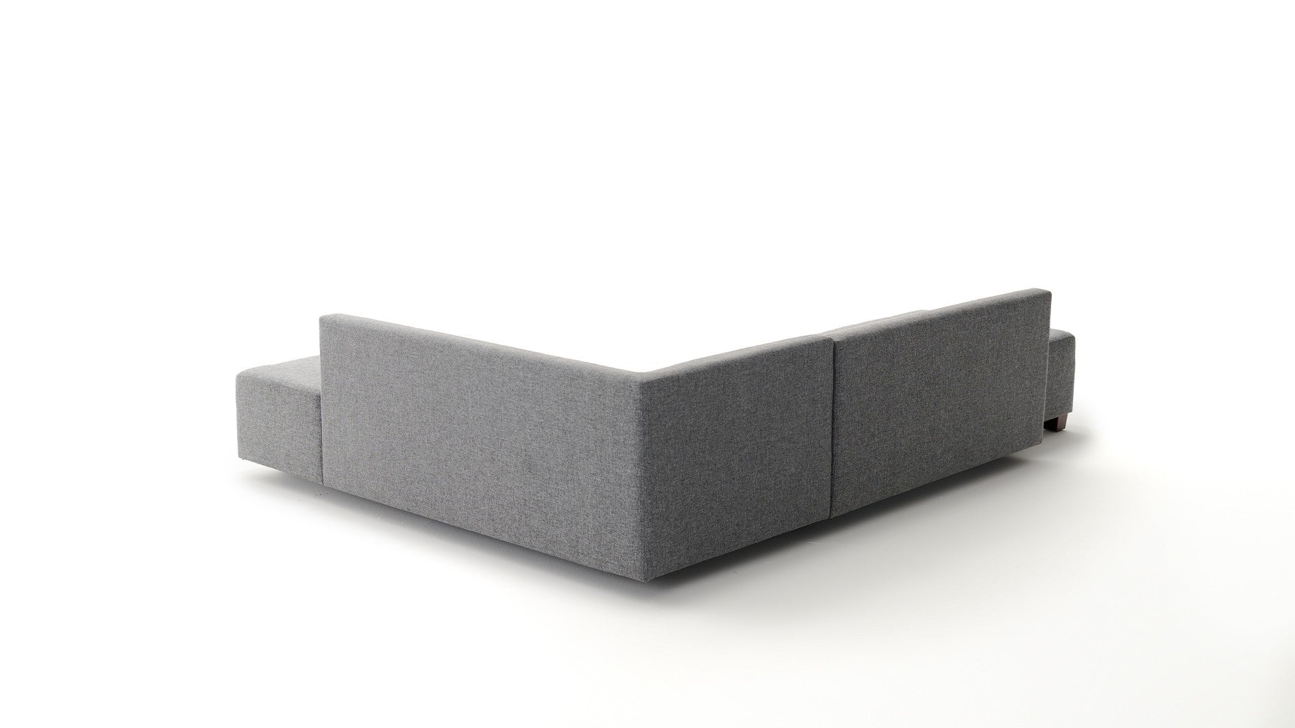Sofá-cama de canto elegante, cinza, 280 cm | 100% poliéster, espuma 32 DNS, fácil de limpar | Estrutura de madeira, pernas de nogueira | Perfeito para espaços modernos