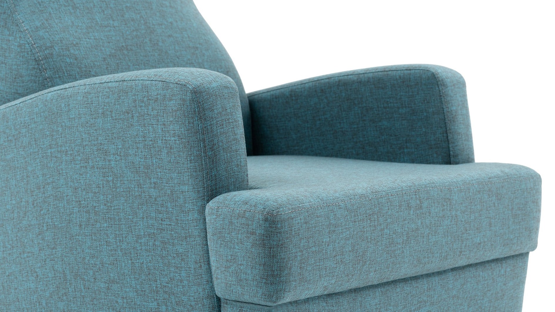 Poltrona Elegante – 76 cm L x 91 cm A x 87 cm P – Turquesa – 100% Poliéster
