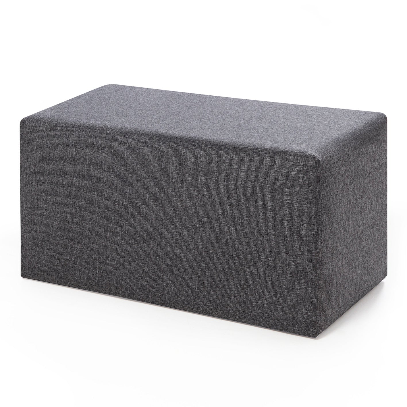 Elegante tufado cinza, estrutura de madeira de faia, 80 x 40 x 42 cm | Tecido 50% poliéster/algodão, fácil de limpar | Capacidade de 150 kg, perfeito para decoração moderna e escandinava