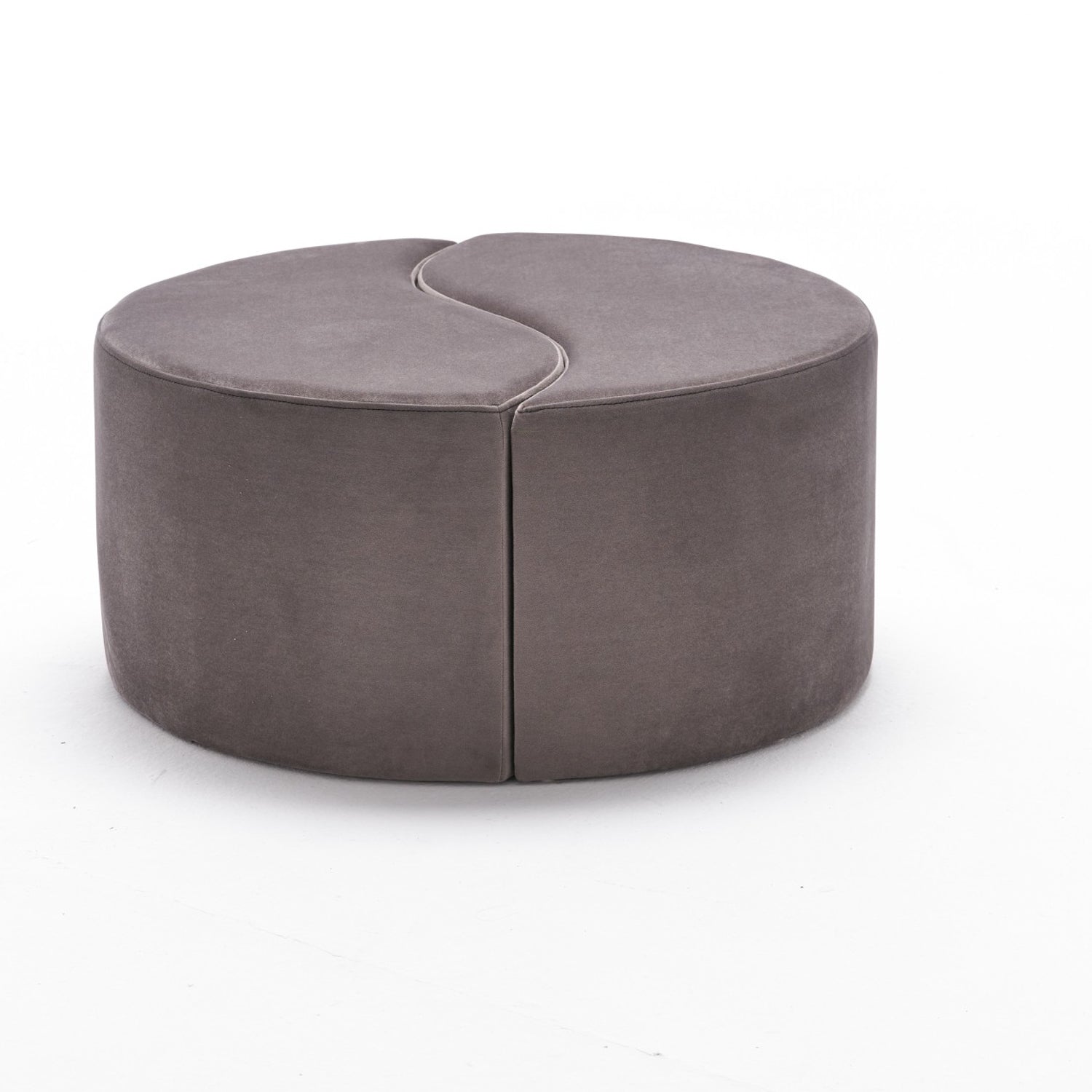 Elegante pufe de veludo de vison, 80 x 40 x 80 cm | 100% poliéster, estrutura de madeira resistente | Design moderno para hotéis e espaços de entretenimento