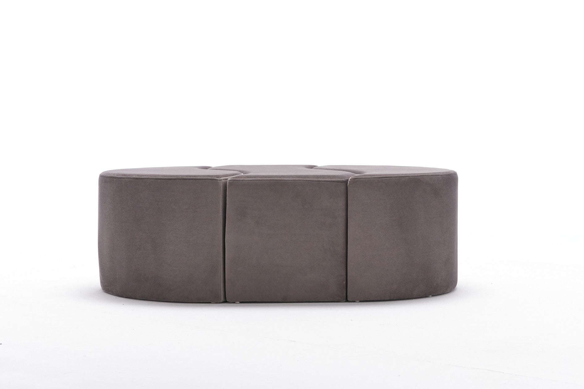 Elegante pufe de veludo de vison, 120 x 80 x 40 cm | 100% poliéster, estrutura de madeira | Design moderno para hotéis e espaços de entretenimento, elegante e funcional