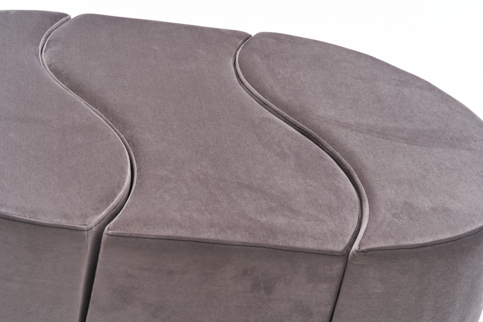 Elegante pufe de veludo de vison, 120 x 80 x 40 cm | 100% poliéster, estrutura de madeira | Design moderno para hotéis e espaços de entretenimento, elegante e funcional