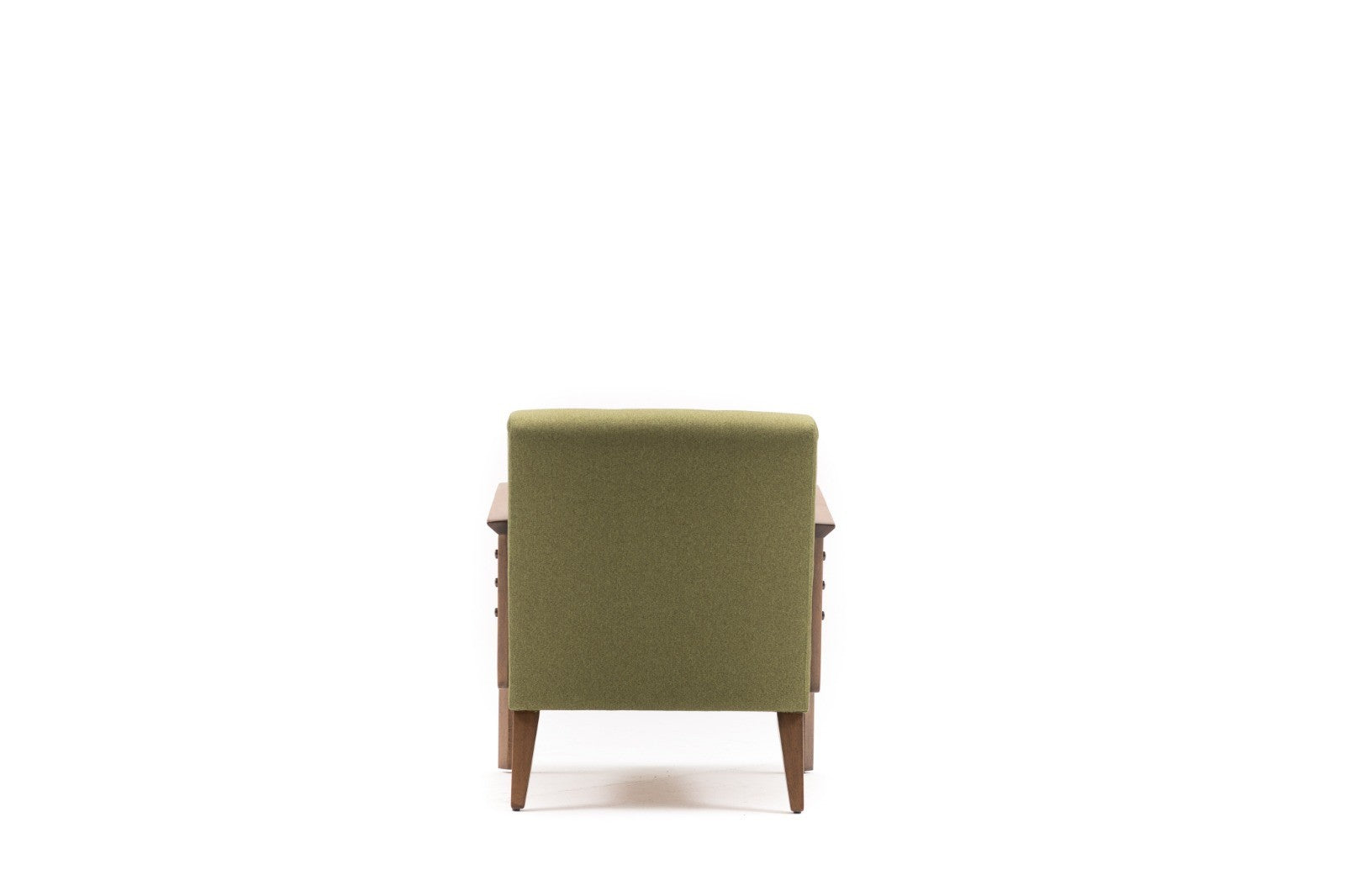 Poltrona moderna – 69x80x83 cm – Verde – 100% poliéster, madeira de faia, nogueira