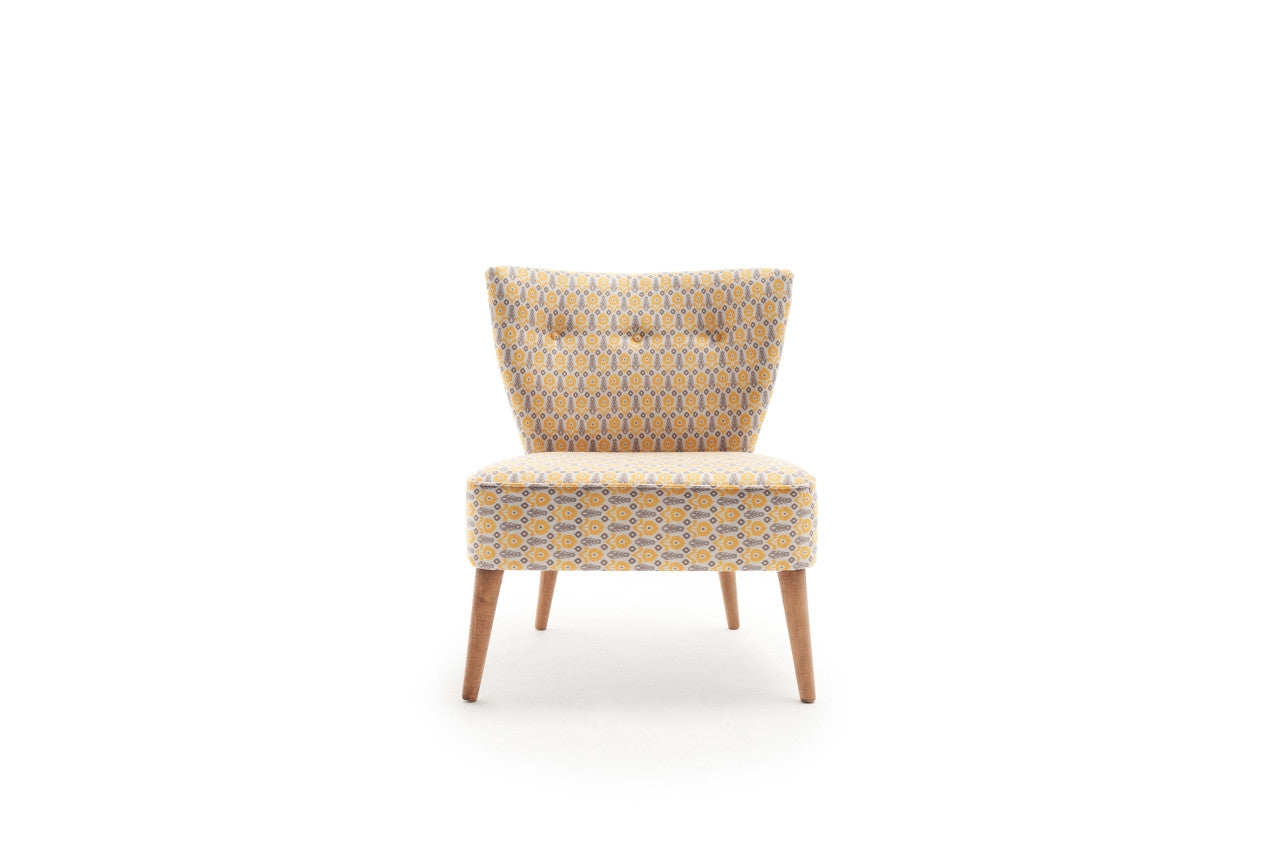 Poltrona – 65x80x65 cm – Rosa – Madeira e Poliéster
