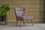 Poltrona com Asa – 65x80x65 cm – 100% Poliéster – Madeira de Carvalho