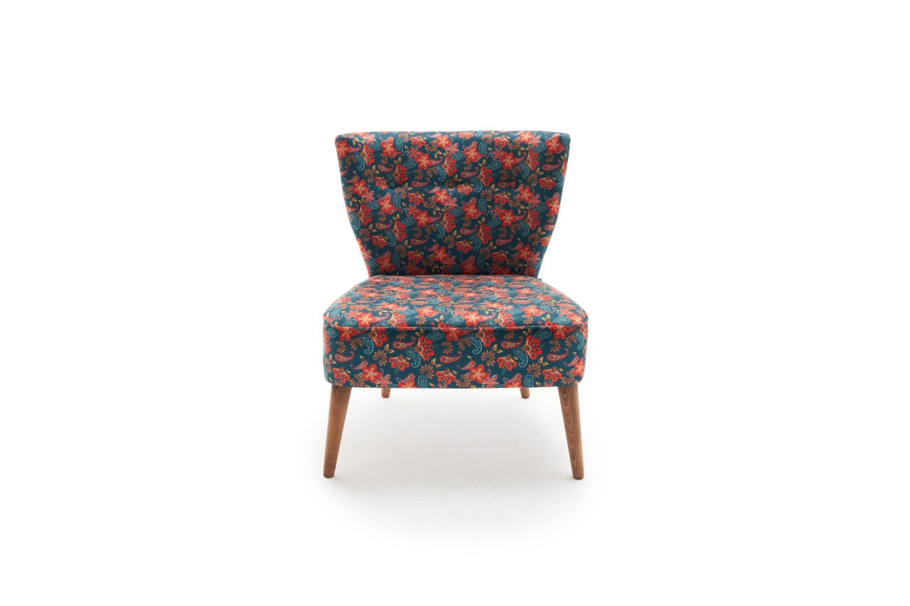 Poltrona com Asa – 65x80x65 cm – 100% Poliéster – Madeira de Carvalho