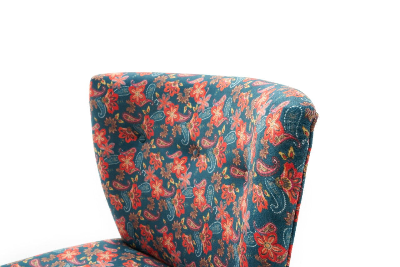 Poltrona com Asa – 65x80x65 cm – 100% Poliéster – Madeira de Carvalho