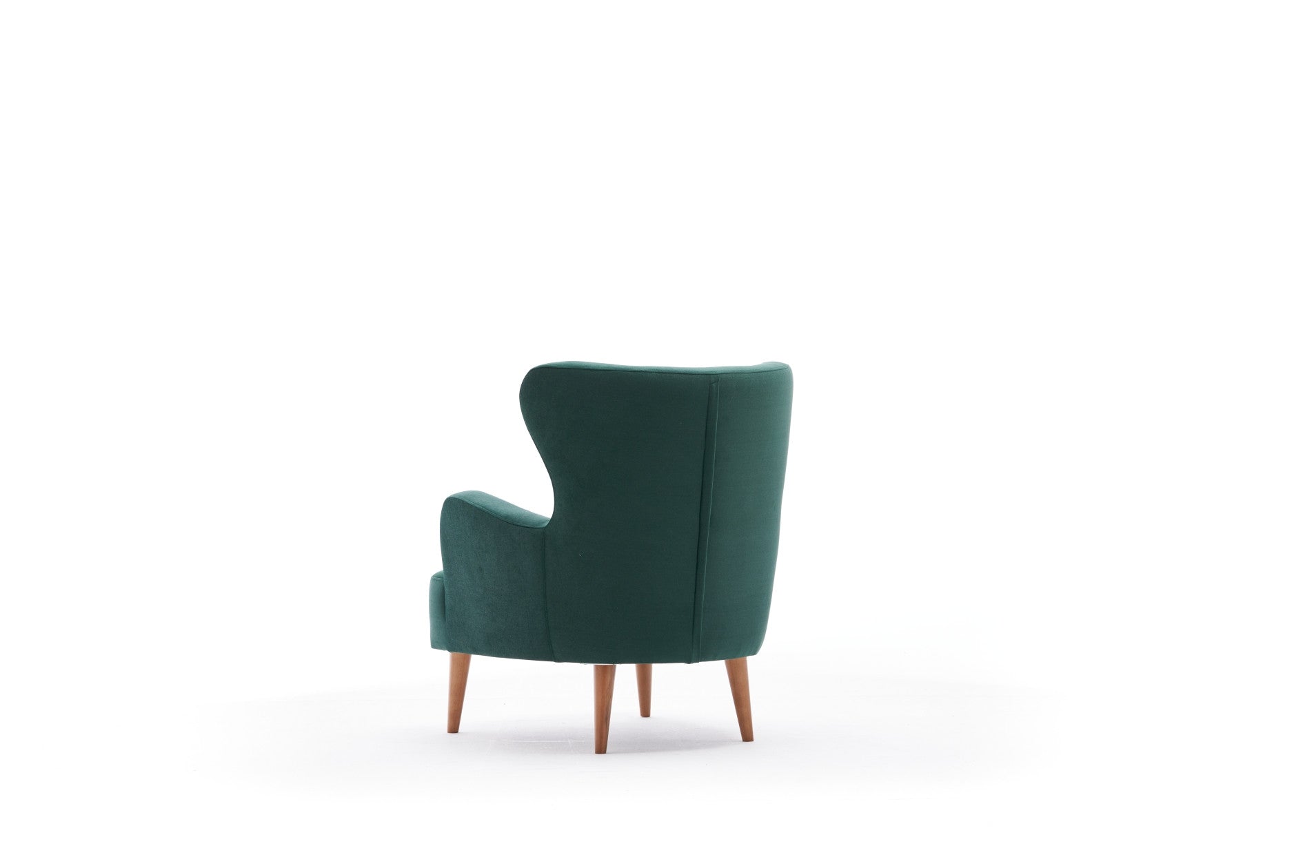 Poltrona Elegante em Veludo Verde Petróleo – 73x87x80 cm – Madeira de Carpa