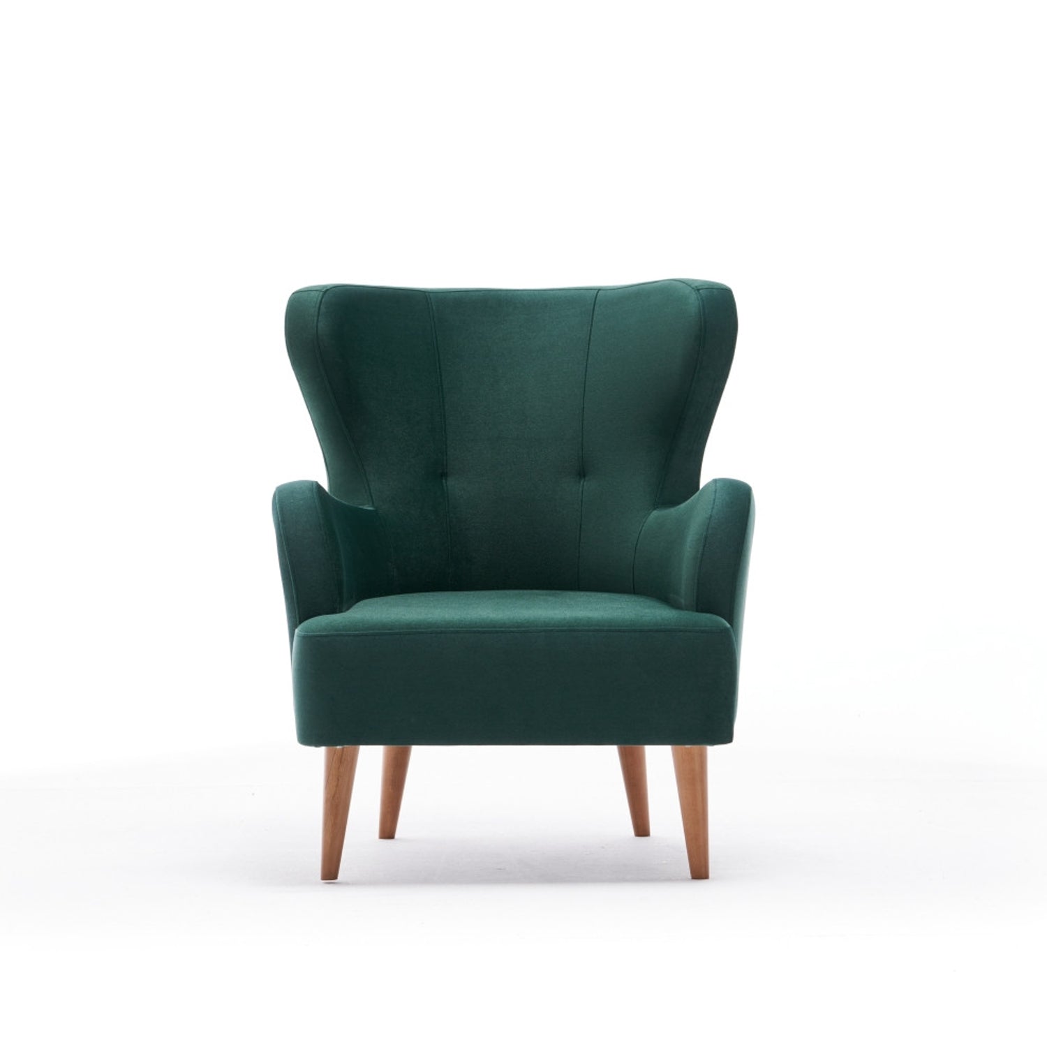 Poltrona Elegante em Veludo Verde Petróleo – 73x87x80 cm – Madeira de Carpa
