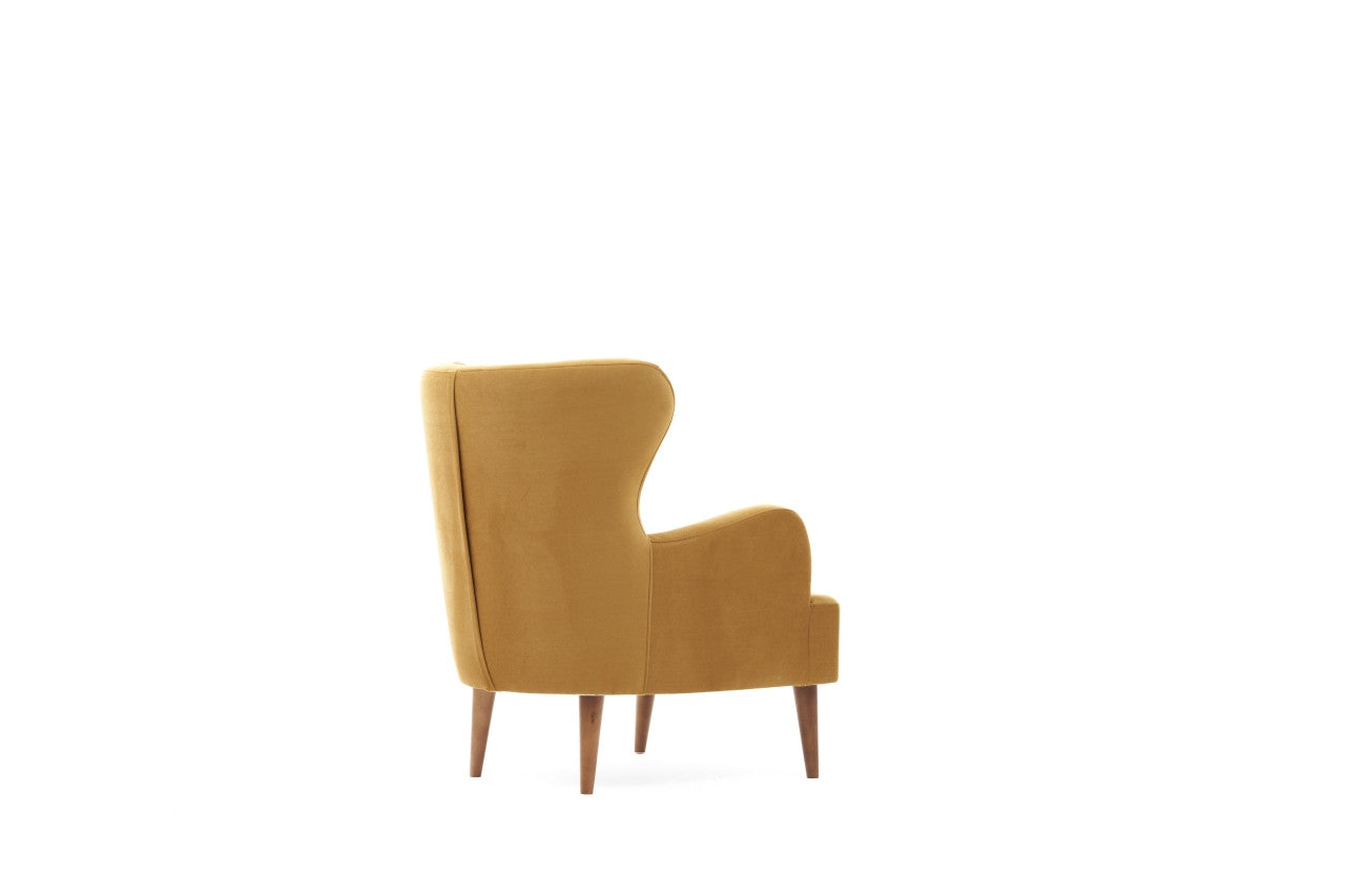Poltrona Elegante – 73x87x80 cm – Dourado – Veludo