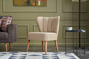 Poltrona – 65x65x80 cm – Creme – Madeira de faia