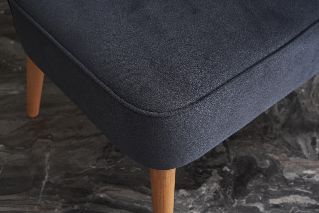 Poltrona moderna – 65x65x80 cm – antracite – madeira de faia
