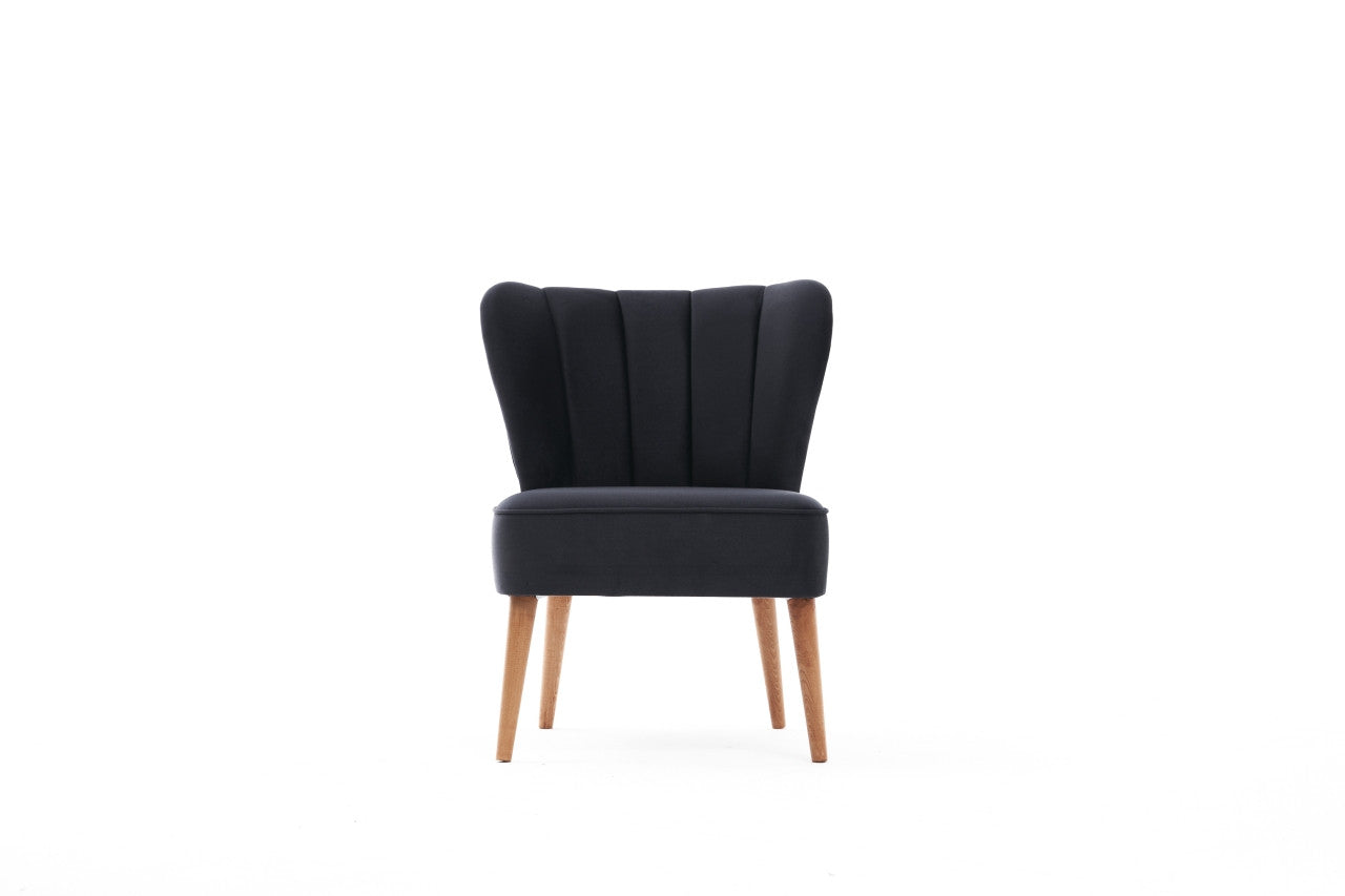 Poltrona moderna – 65x65x80 cm – antracite – madeira de faia