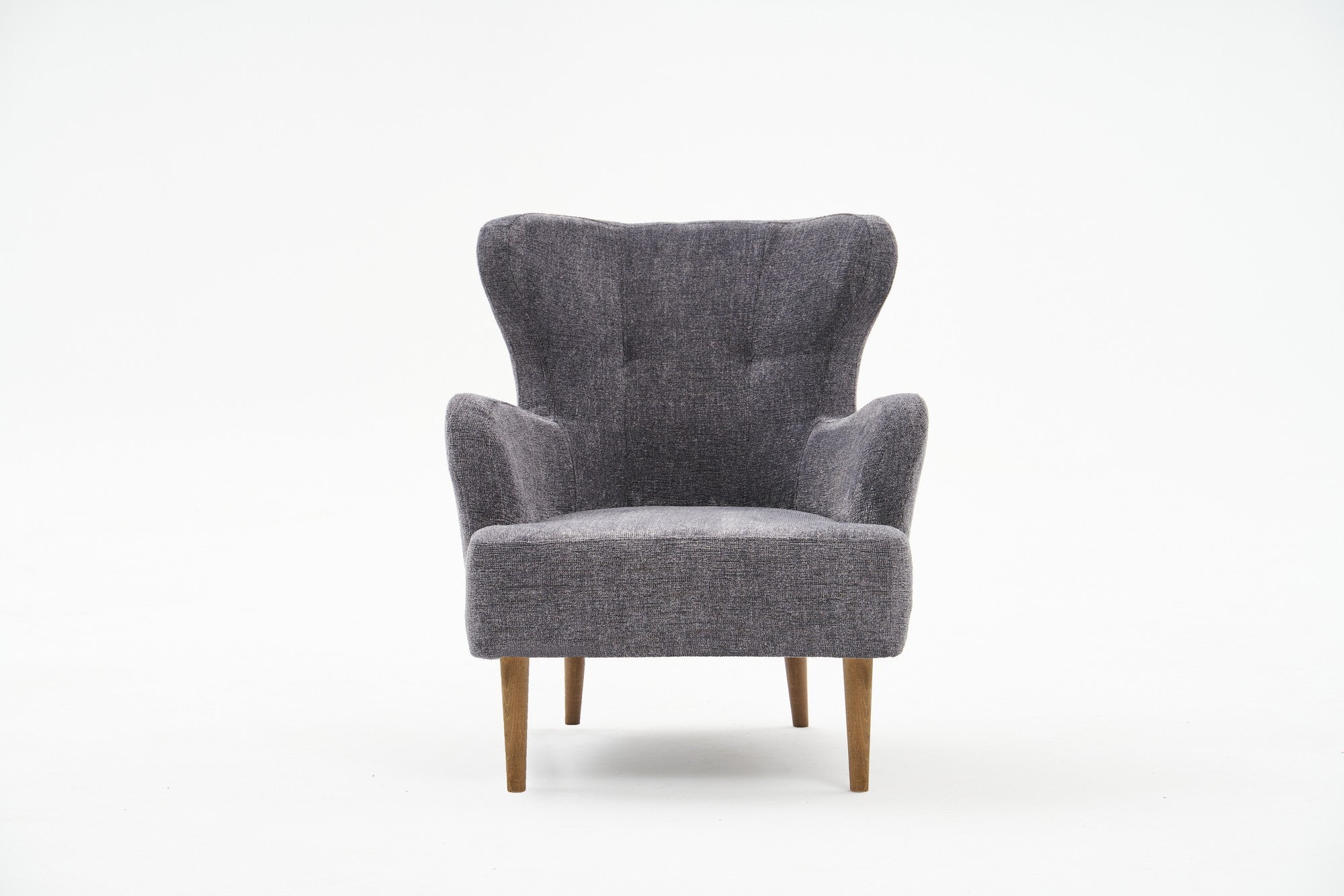 Poltrona Elegante – 73 x 87 x 80 cm – Cinza – Madeira de Carpa