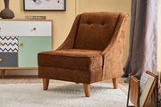 Poltrona Elegante, Marrom e Cobre, 67 cm L x 73 cm A x 70 cm P | Estrutura 100% Madeira de Faia, Espuma 32 DNS para Conforto | Perfeita para Sala de Estar e Escritório