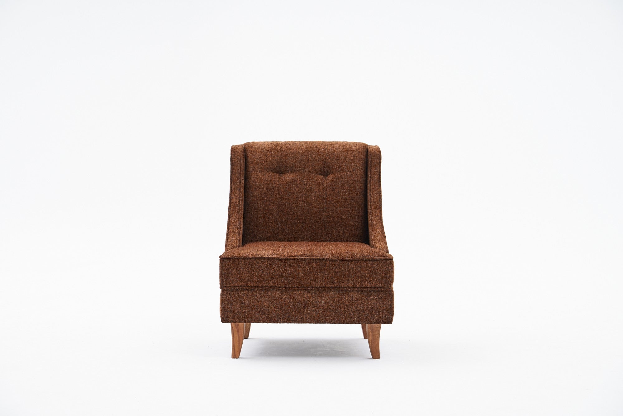 Poltrona Elegante, Marrom e Cobre, 67 cm L x 73 cm A x 70 cm P | Estrutura 100% Madeira de Faia, Espuma 32 DNS para Conforto | Perfeita para Sala de Estar e Escritório