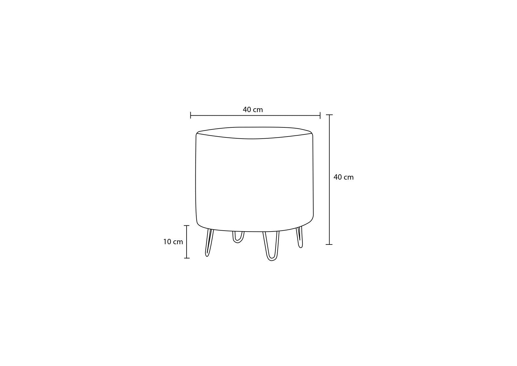 Elegante pufe de veludo creme, 40 x 40 x 40 cm | Estrutura 100% madeira, espuma DNS 32 para maior conforto | Uma adição elegante a salas de estar e quartos modernos