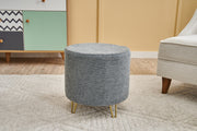Elegante pufe de veludo cinza, 40 x 40 x 40 cm | Estrutura 100% madeira, espuma DNS 32 para maior conforto | Uma adição elegante a salas de estar e quartos modernos