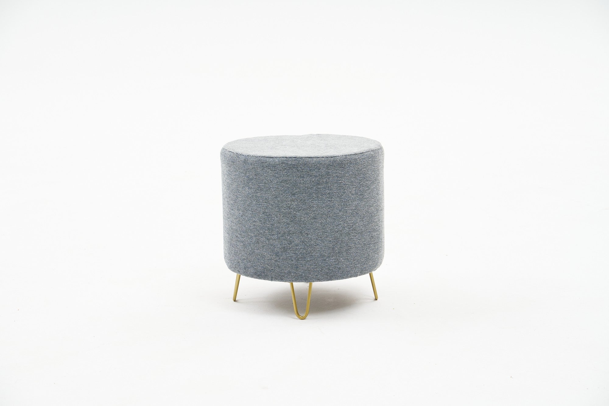 Elegante pufe de veludo cinza, 40 x 40 x 40 cm | Estrutura 100% madeira, espuma DNS 32 para maior conforto | Uma adição elegante a salas de estar e quartos modernos