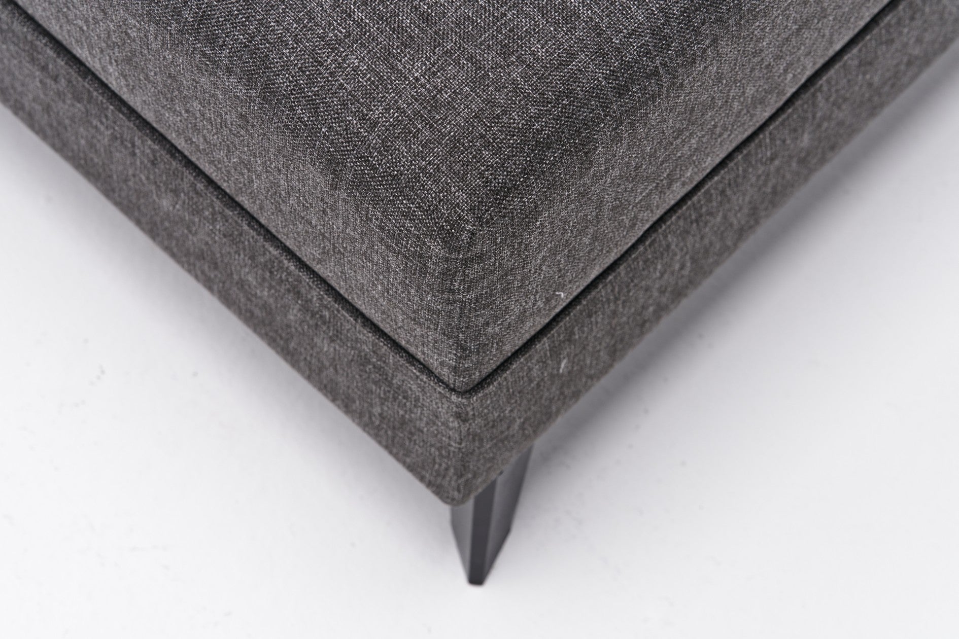 Sofá-cama de canto moderno, antracite, 300 cm | Estrutura de madeira de abeto, tecido 50% poliéster/linho | Fácil de limpar, espuma 28 DNS, perfeito para espaços industriais e escandinavos