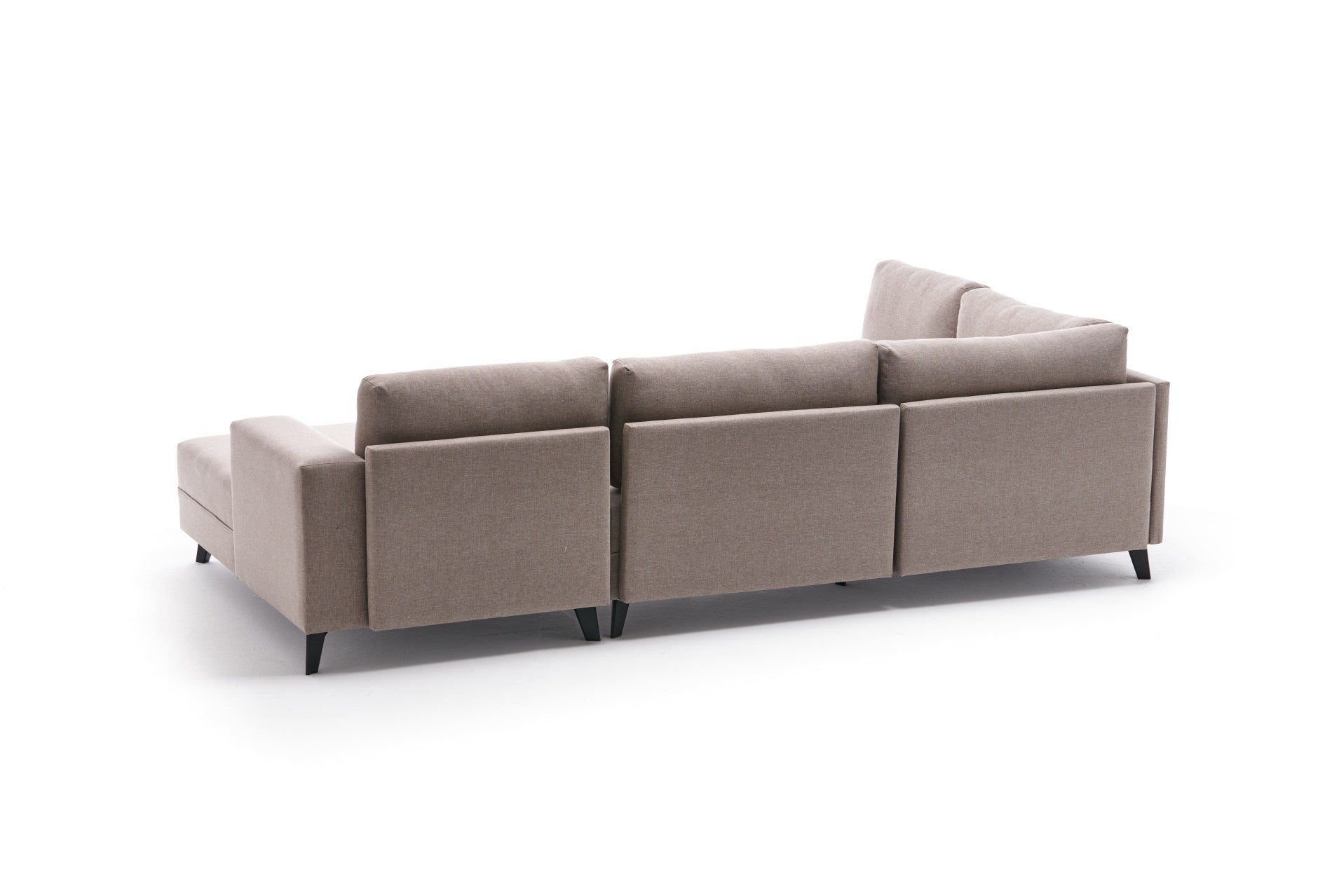 Sofá-cama de canto moderno, creme, 300 cm | Estrutura de madeira de abeto, 50% poliéster/linho, espuma 28 DNS, tecido fácil de limpar | Elegante e funcional para qualquer espaço