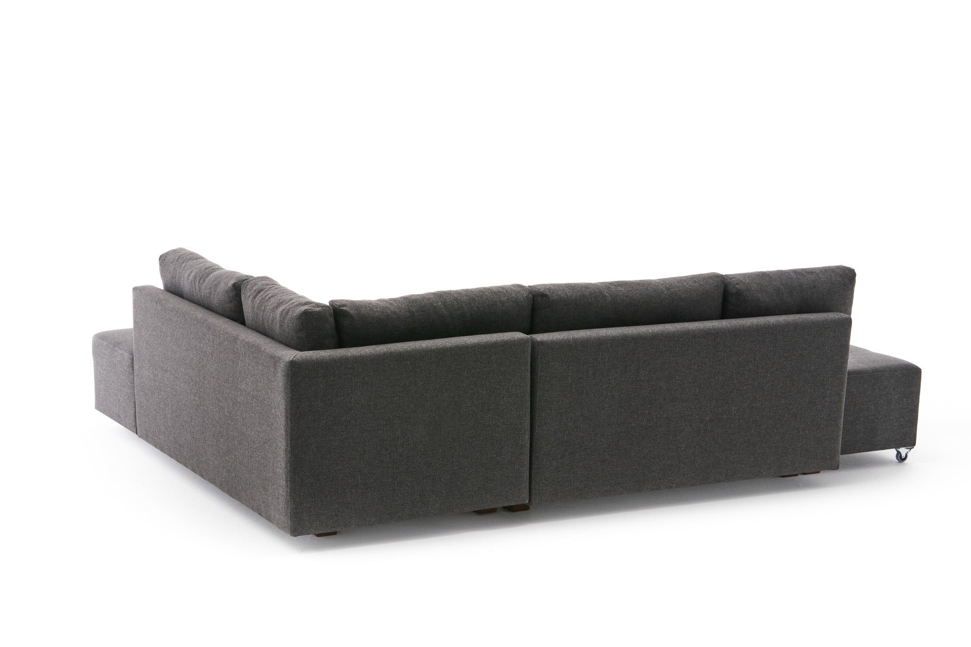 Sofá-cama de canto moderno, antracite, 280 cm | 100% poliéster, espuma 32 DNS, fácil de limpar | Design escandinavo elegante, perfeito para salas de estar