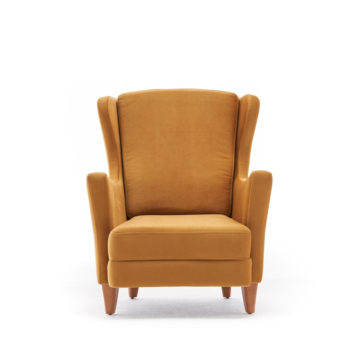Poltrona Elegante – 77 cm L x 98 cm A x 80 cm P – Dourado – Veludo
