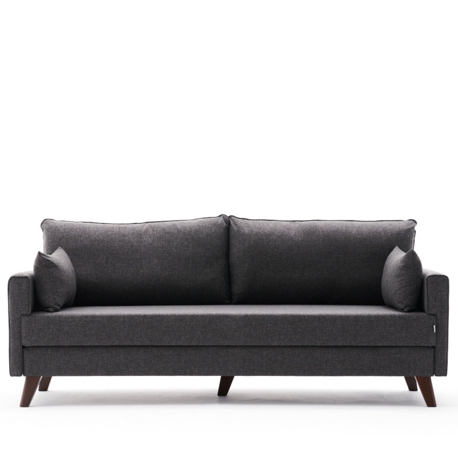 Sofá-cama moderno de 3 lugares, antracite, 208 x 85 x 81 cm | Estrutura em madeira de abeto e MDF, 100% poliéster, fácil de limpar | Perfeito para salas de estar e quartos de hóspedes elegantes