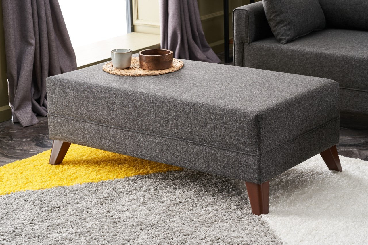 Sofá-cama de canto moderno, antracite, 205 cm | Estrutura em madeira de abeto e MDF, 100% poliéster, fácil de limpar | Tamanho da cama: 190 x 140 cm, design elegante e funcional