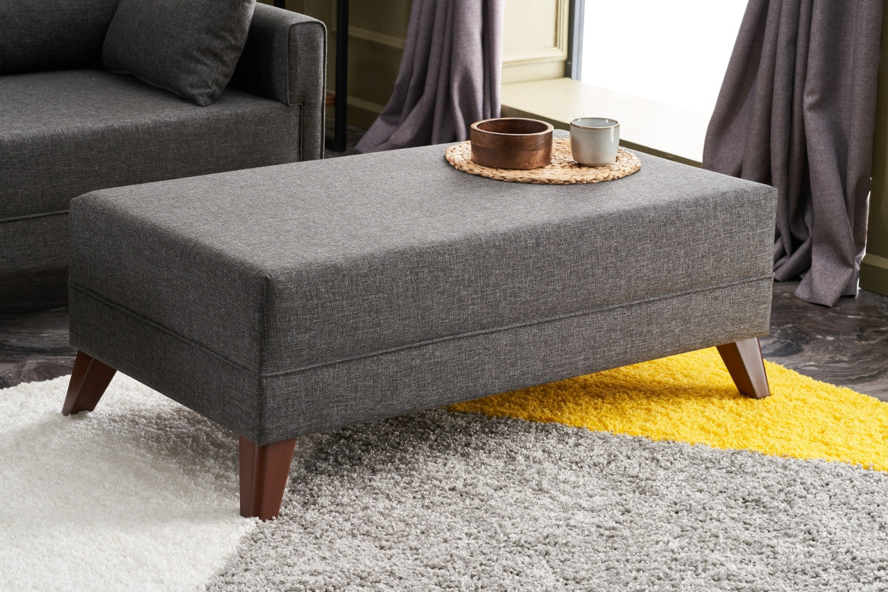 Sofá-cama de canto moderno, antracite, 205 cm | Estrutura em madeira de abeto e MDF, 100% poliéster, fácil de limpar | Tamanho da cama: 190 x 140 cm, design elegante e funcional