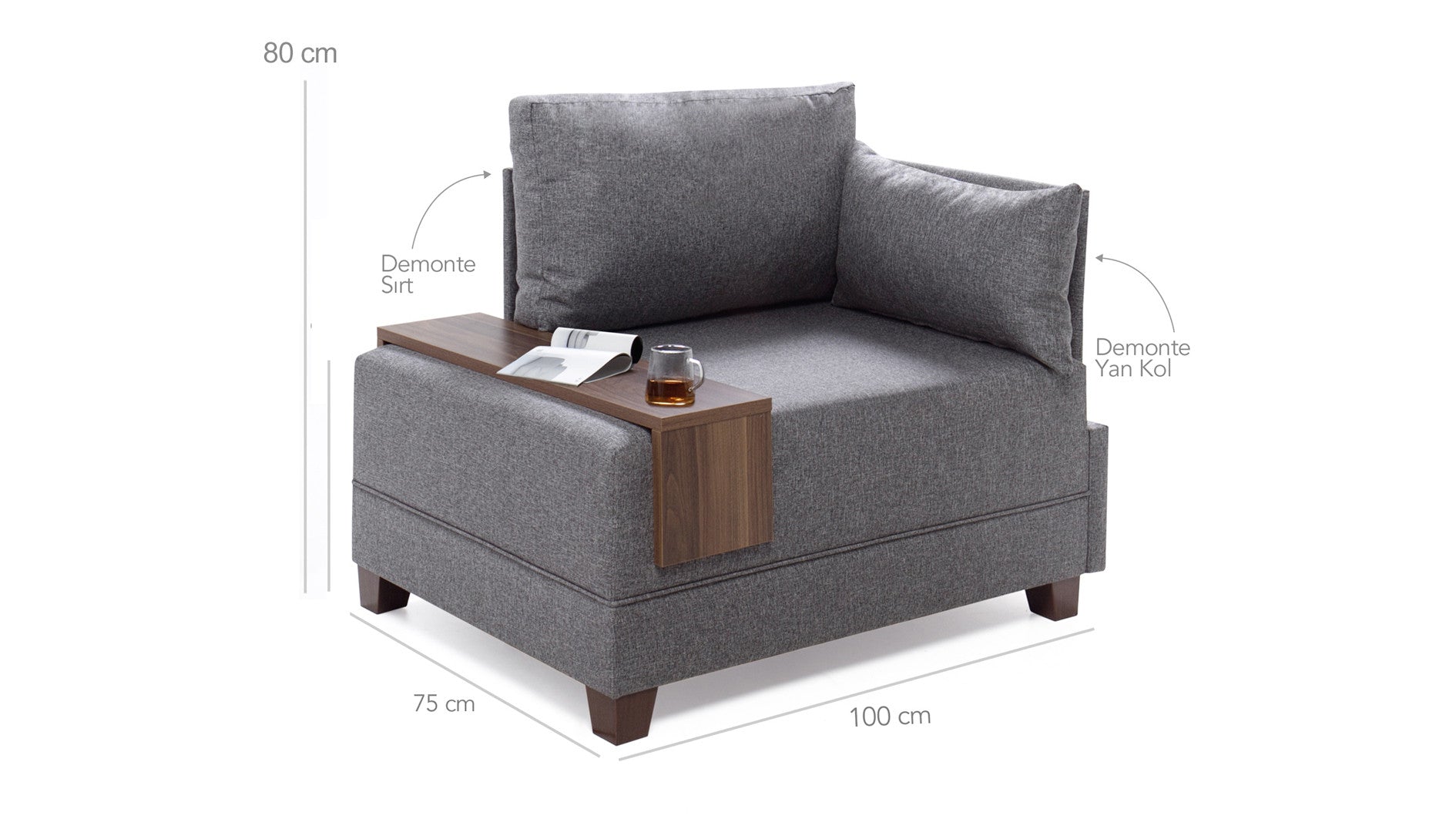 Sofá Claret Red de 1 lugar, estrutura de madeira maciça e melamina, 100 cm de largura, tecido fácil de limpar, design moderno para casa e hotel, espuma confortável de 32 DNS