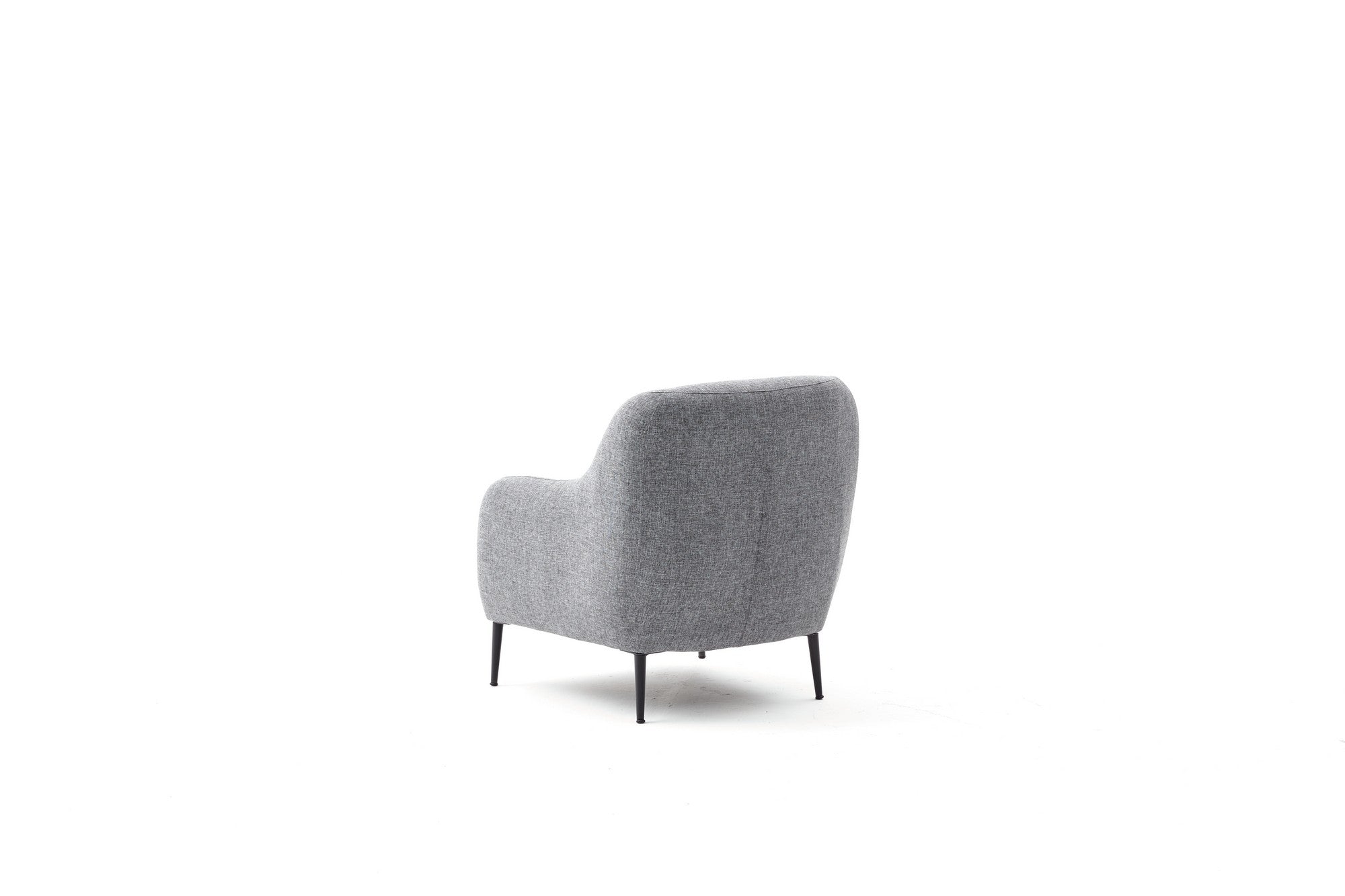 Sofá moderno de 1 lugar, cinza, 77 x 70 x 77 cm | Estrutura 100% madeira de faia, tecido antibacteriano, espuma 28 DNS | Elegante para residências, hotéis e espaços industriais