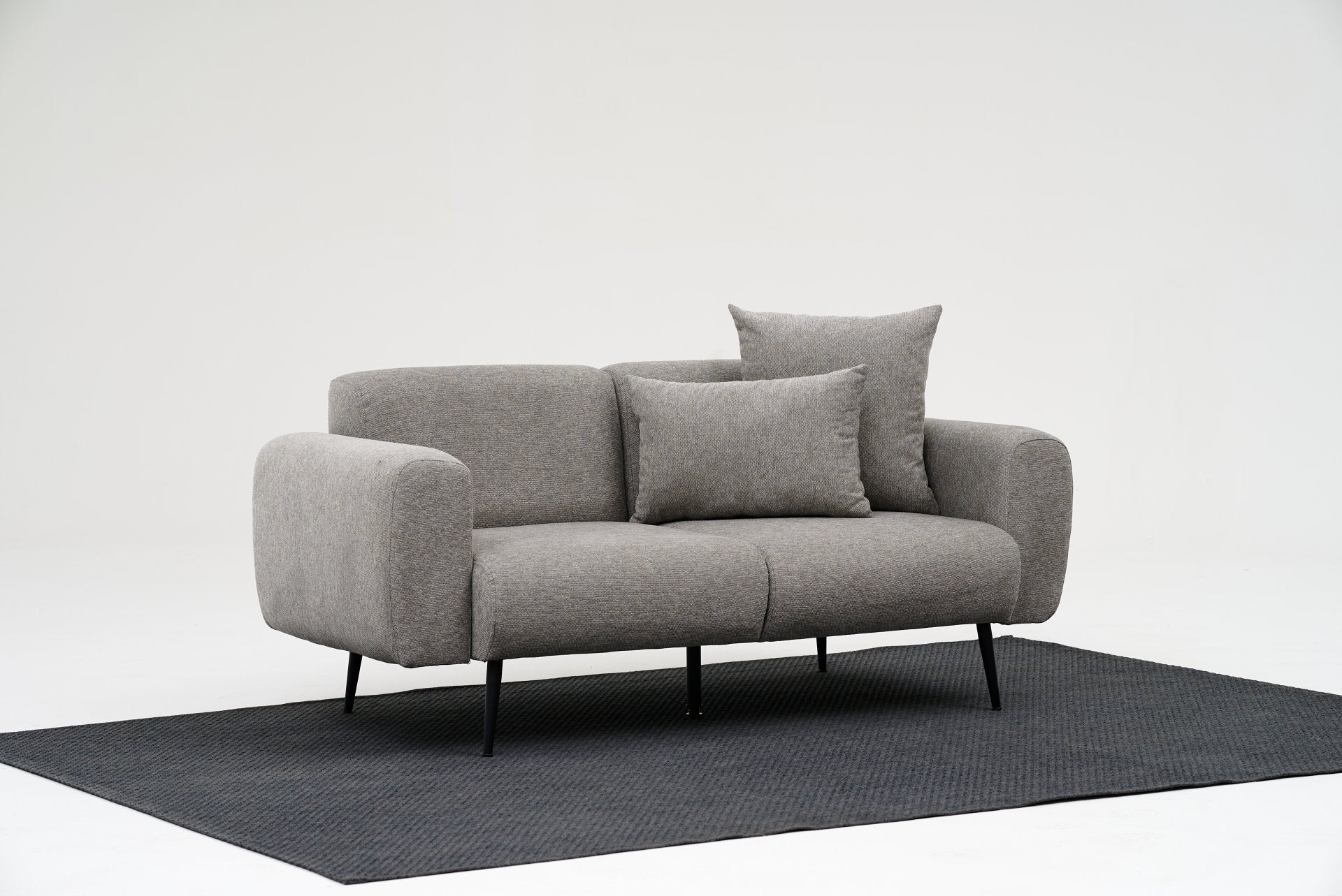 Sofá elegante de 2 lugares, cinza claro, 171 cm | Estrutura 100% madeira de faia, tecido de poliéster chenille | Perfeito para salas de estar modernas e espaços aconchegantes