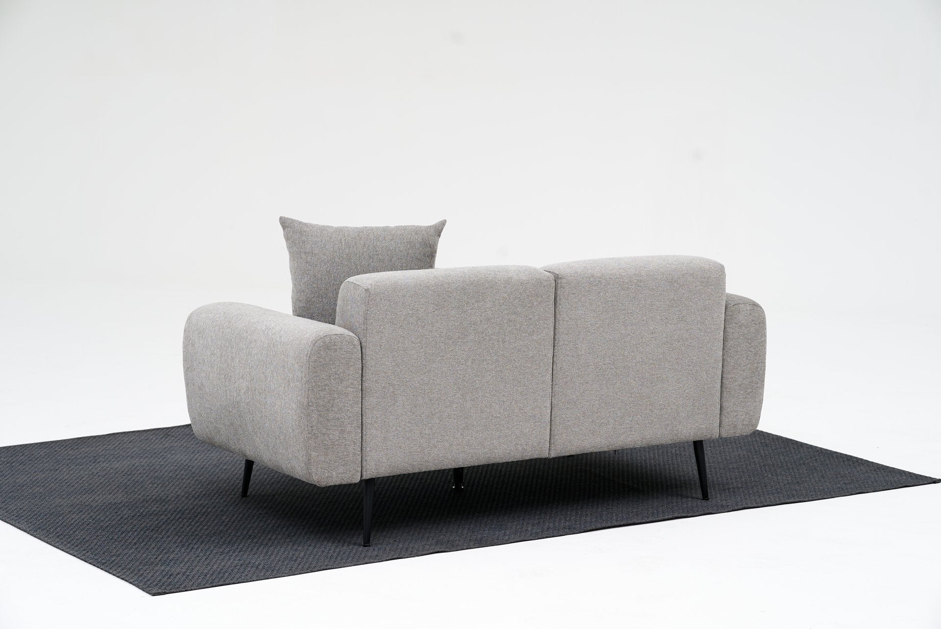 Sofá elegante de 2 lugares, cinza claro, 171 cm | Estrutura 100% madeira de faia, tecido de poliéster chenille | Perfeito para salas de estar modernas e espaços aconchegantes