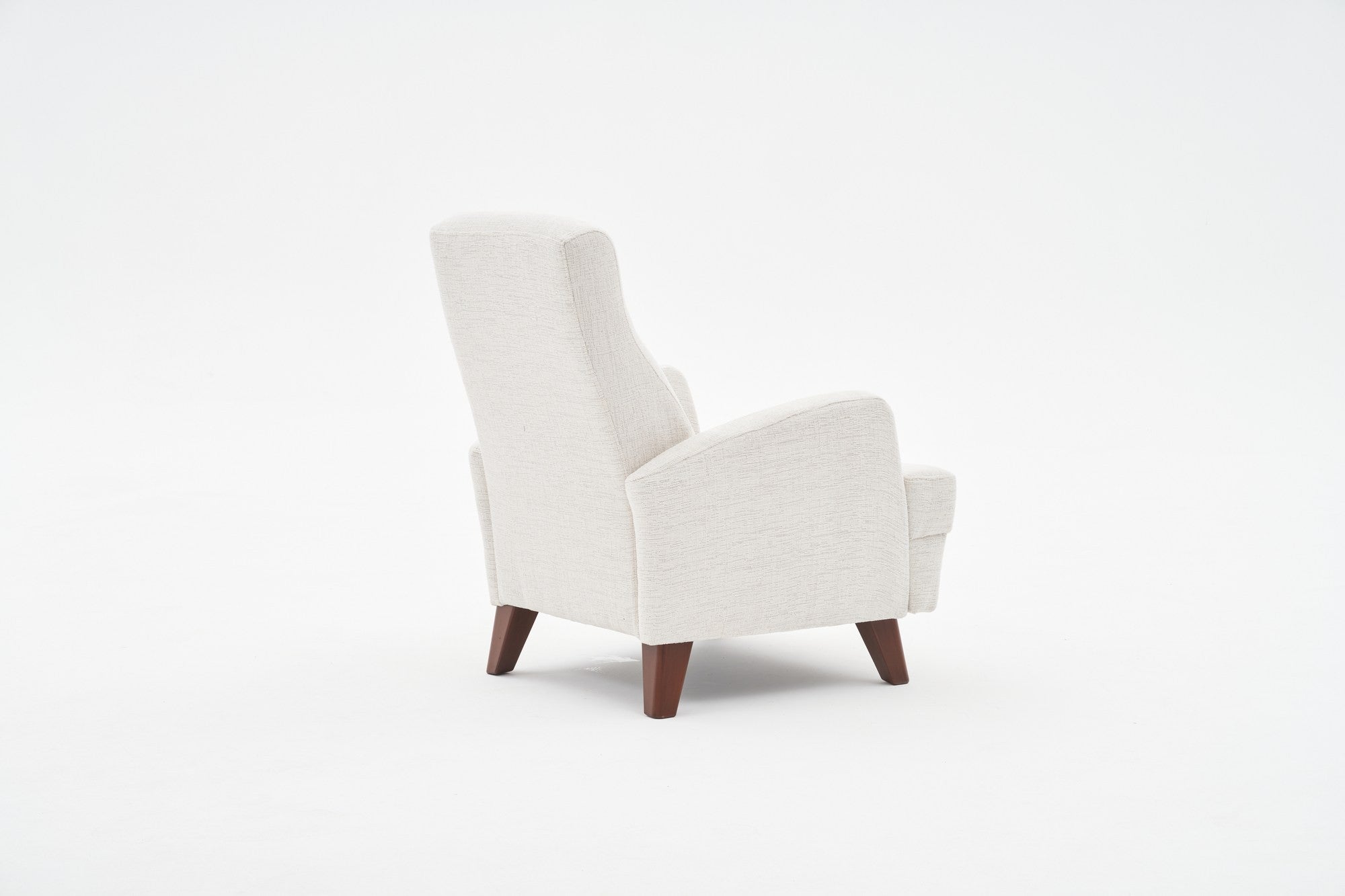 Poltrona Elegante – 76 x 91 x 87 cm – Creme – Madeira Maciça