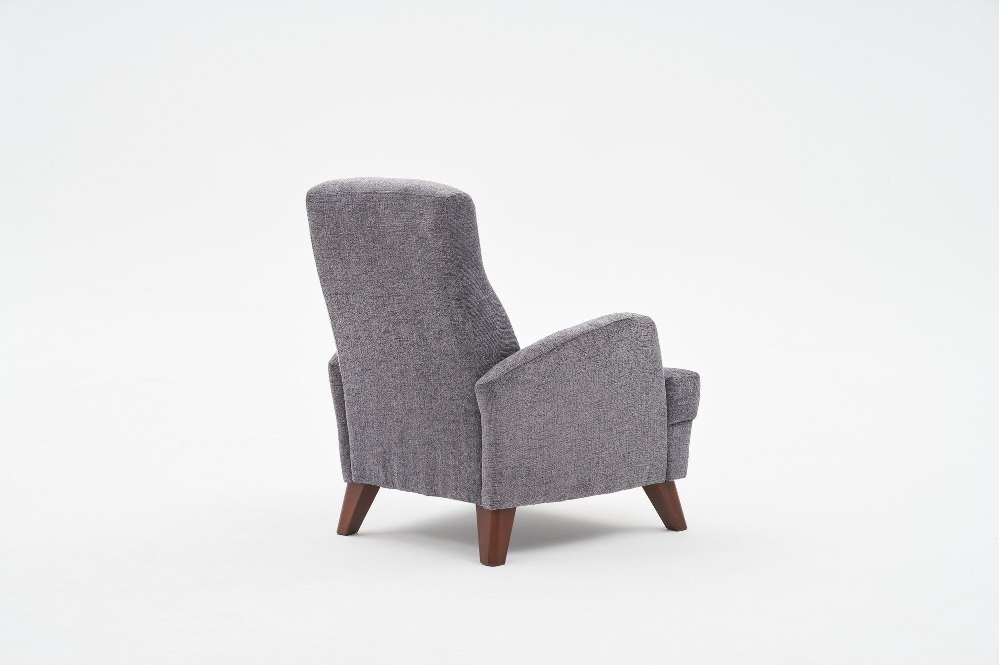 Poltrona Elegante – 76 x 91 x 87 cm – Cinza – Madeira maciça e poliéster