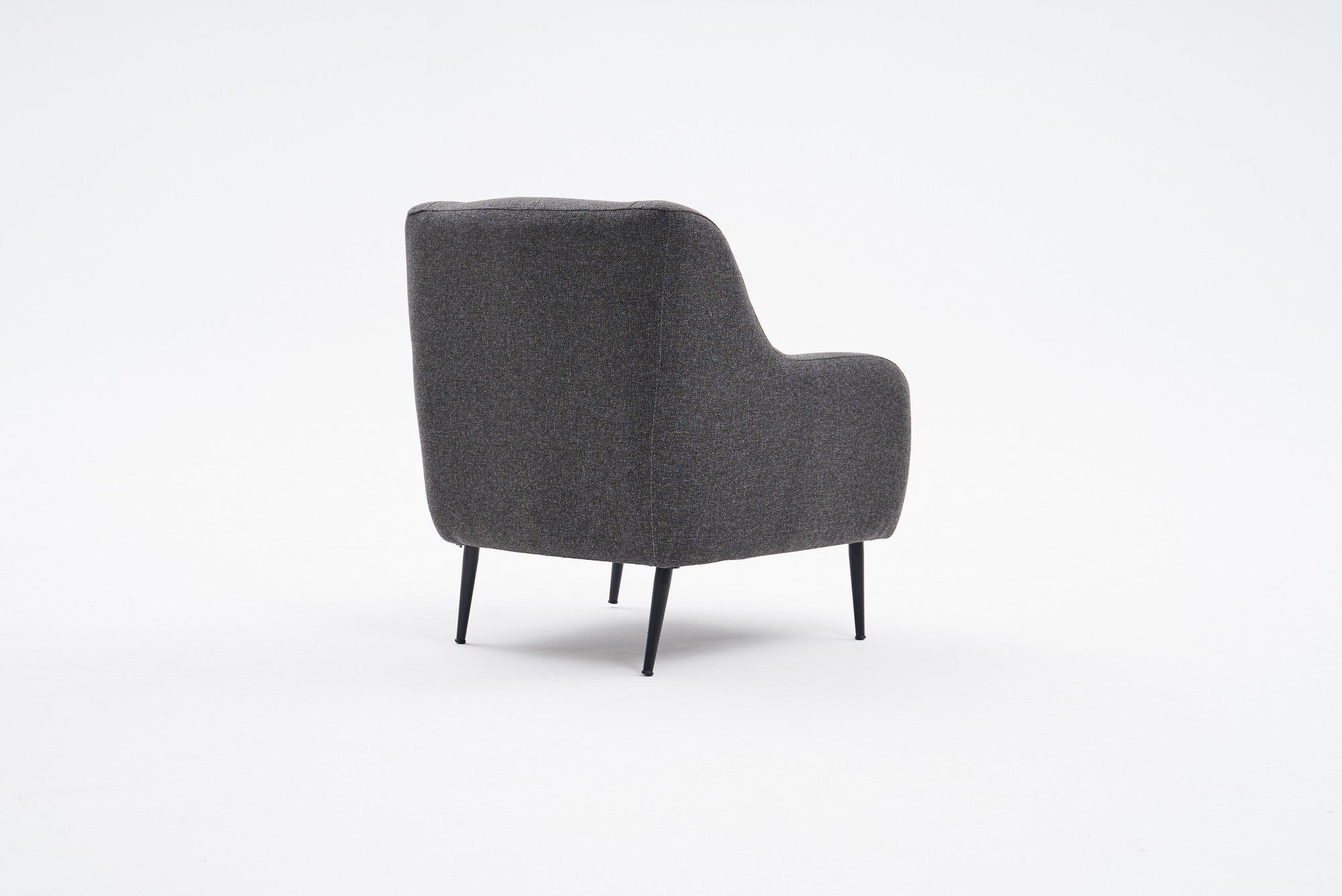 Sofá elegante de 1 lugar, antracite, 80 x 78 x 83 cm | Estrutura em madeira de faia, tecido 100% linho, espuma 30 DNS, pernas em metal preto | Perfeito para espaços modernos