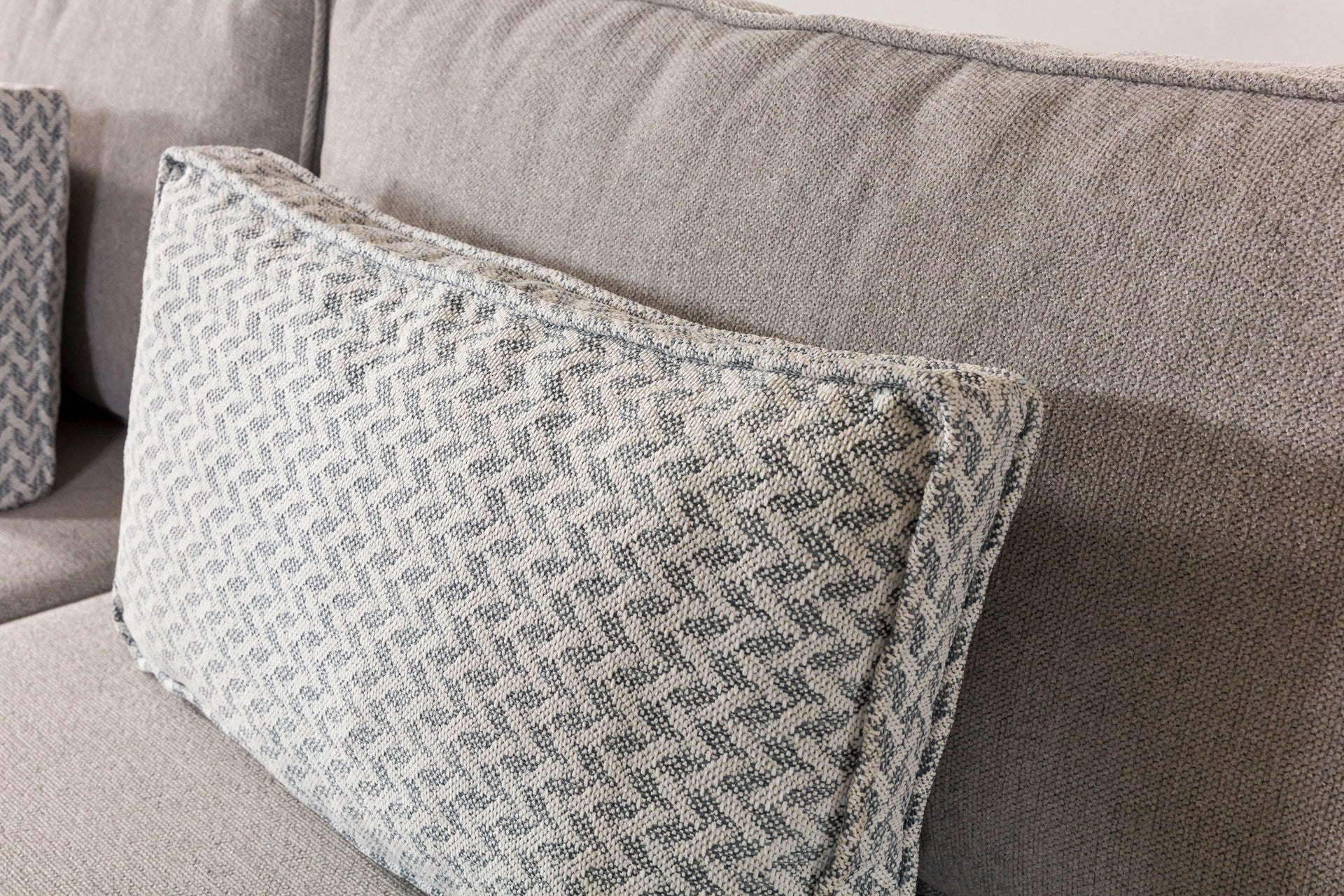 Sofá-cama de canto cinza elegante, estrutura de madeira de faia, 285 cm | Tecido chenille 100% poliéster | Espuma DNS 30 confortável, perfeito para espaços modernos