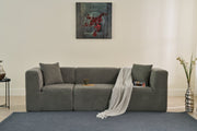 Sofá de 3 Lugares Raks – Cinzento – 245x70x85 cm | Tribo Home